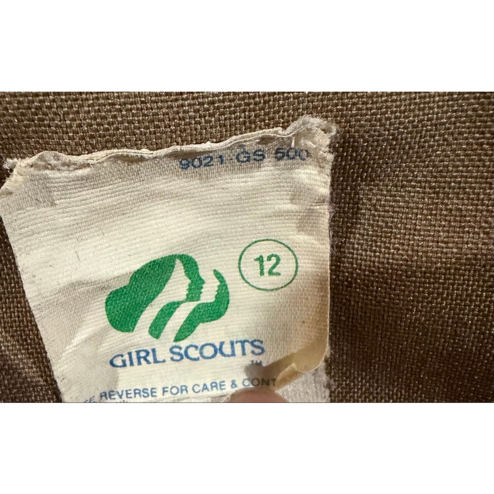 Vintage Girl Scouts Brownie Sleeveless uniform jumper Dress Size 12 - Picture 4 of 9